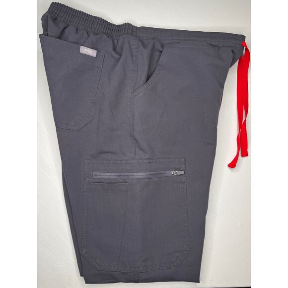 Figs women’s grey scrub pants drawstring elastic waist pockets size Small - Picture 7 of 11